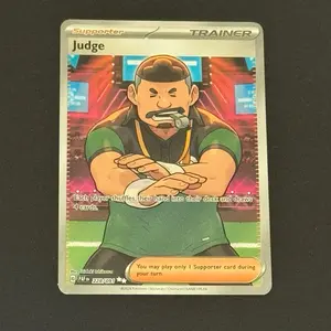 POKEMON - Judge Trainer 228/091 - Ultra Rare Full Art - Pokemon Paldean Fates -