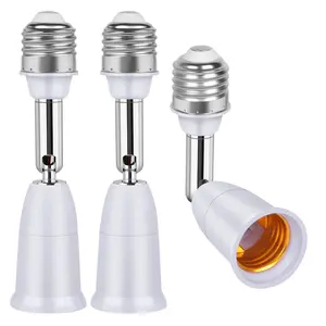 3 Pack Light Socket Extender, E26/E27 4.5 Inch Light Socket Extension, Vertical 180 °   Horizontal 350 °     Adjustable Medium Screw Base Light Bulb Extension Socket