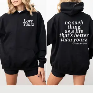 J Cole DreamVille Love YourZ Lyrics 2 Sided Graphic Hoodie/Sweatshirt/T-Shirt, For Men/Women - Unisex Style, 100% Cotton, Pullover unisex hoodie