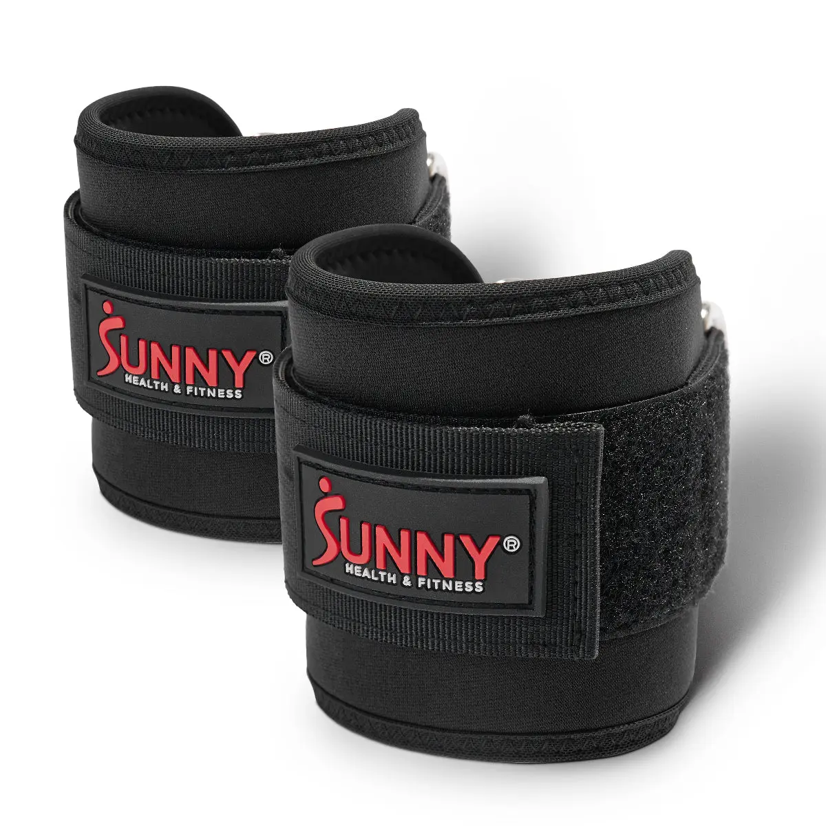 SUNNY Ankle Straps Pair Set of 2 Home Gym Workout Fitness Adjustable Leg Kickback Straps for Lower Body Strength Training Comfortable Sweat Resistant Padding Hook and Loop Secure Fastening for Cable Machine Glute Leg and Hip Exercises