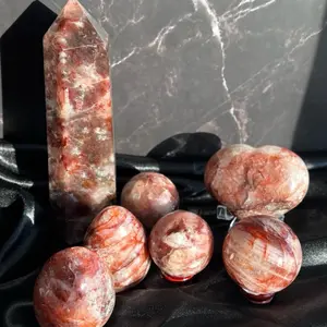 Fire Quartz Tower, domes, spheres, and a heart