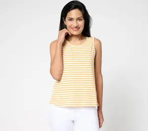 Me by Jennie Garth Seaside Striped 100% Cotton Tank