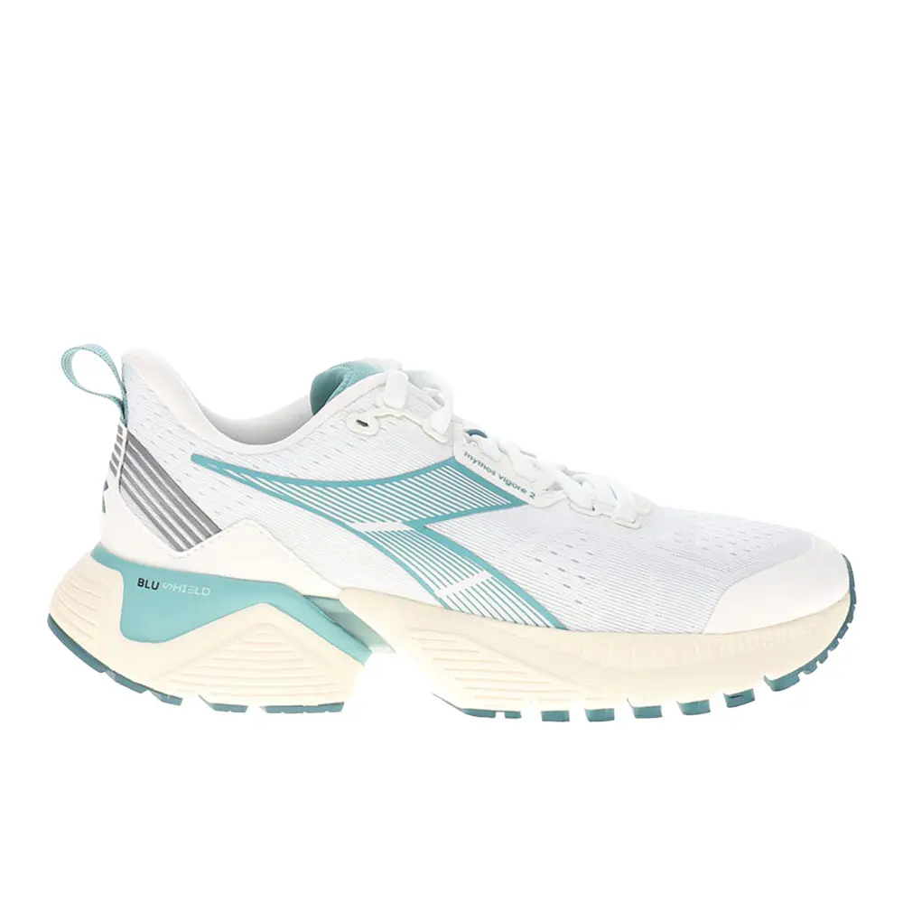 diadora Womens Mythos Blushield Vigore 2 Running Sneakers Shoes - Blue, White