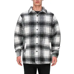 Men's Essential Felted Plaid Overshirts
