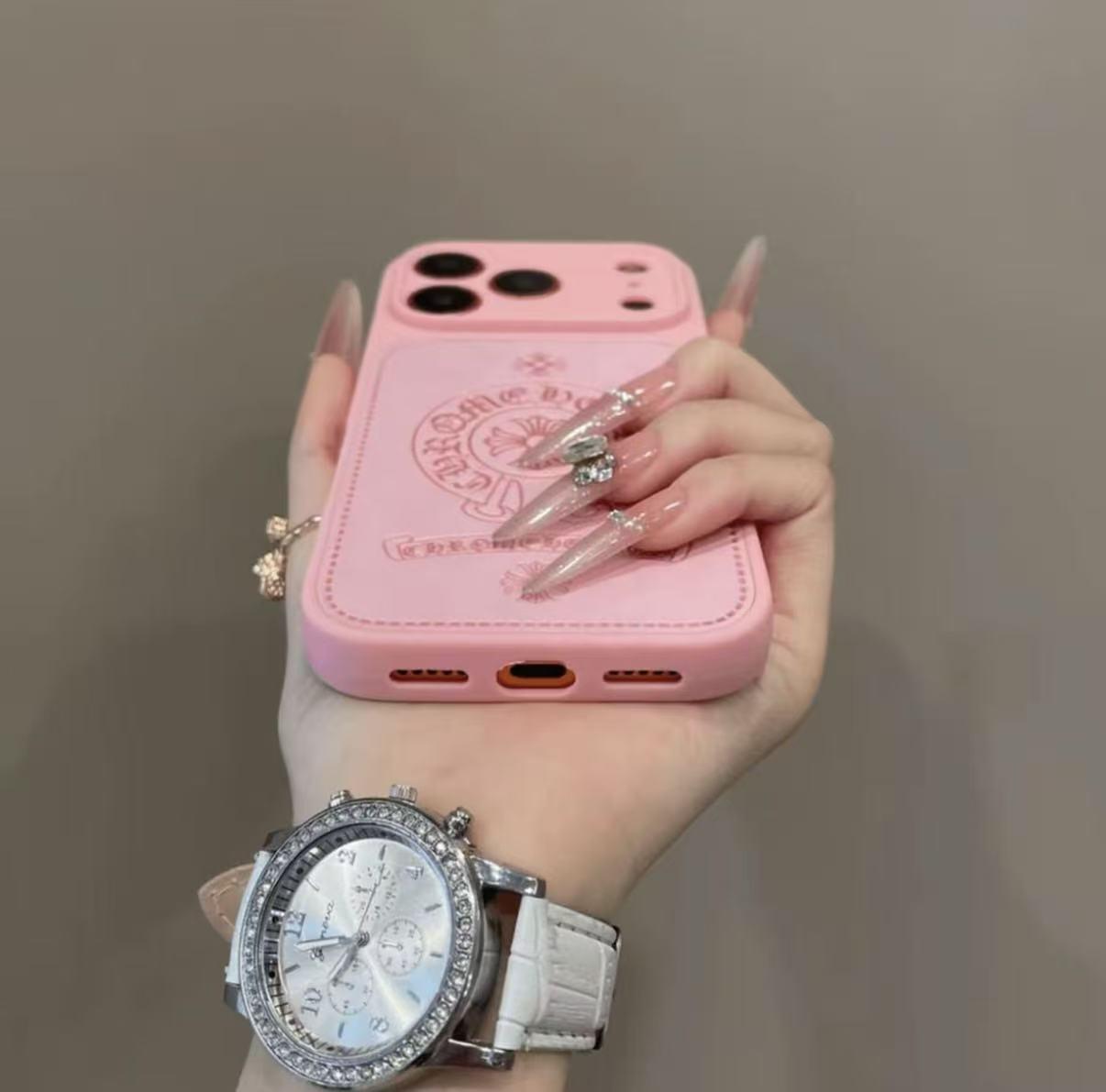 Pink Printed Premium Phone Case Compatible with iPhone 17/16/15/14/13/12/11 Pro Max Plus – Stylish New Design, Soft Leather-Like Material. Provides drop protection for the iPhone 16 Pro. Unisex Birthday Gift