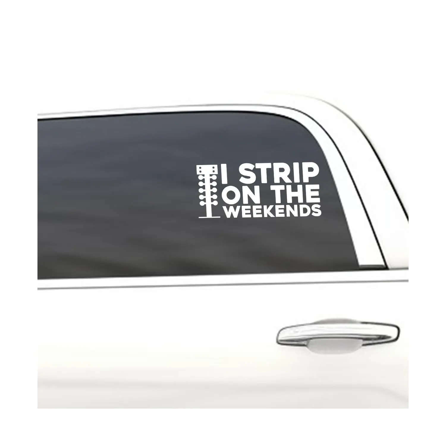 Weekend Drag Racing Tree Car Vinyl Decal - Funny Race Car Sticker for Weekend Racers and Drag Enthusiasts