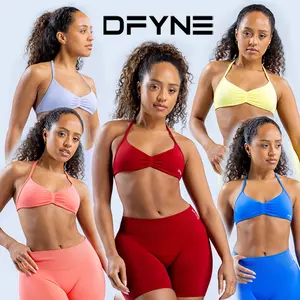 DFYNE Impact Sports Set – Seamless Sculpt Fit with Strappy Back, High-Waisted Bottoms & Ultra-Flattering Activewear Look Workout Running Clothes Workout Ribbed