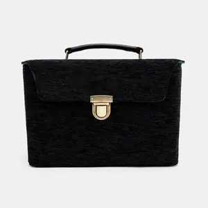 Solid Black Josephine Large Train Case