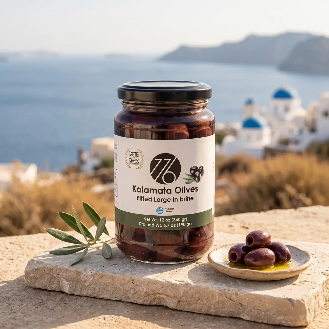 Kalamata Olives Pitted Large In Brine – Premium Handpicked Whole Purple Olives Imported From Greece