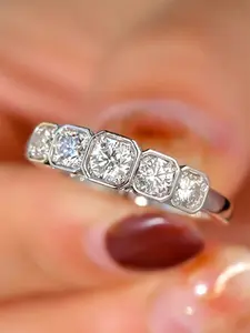 1 Pc Elegant Cubic Zirconia Ring For Women For Wedding Engagement Anniversary Party Band Jewelry Valentine's Day Gift Fashion Engagement Rings