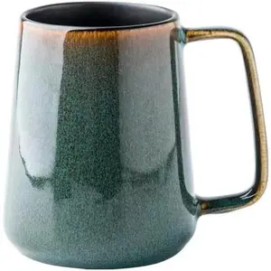 KELINGO Large 24 OZ/700ml Ceramic Coffee Mugs with Golden Handle, Extra Big   Cup Mug for Office and ,  and Present