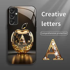 Suitable for [Galaxy A54] New high-end glass mobile phone case New business simple metal paint electroplated glass mobile phone case Affordable price Anti-drop and anti-fingerprint 995