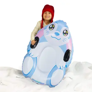 Inflatable Snow Bunny Snow Sled from SnowCandy is the ultimate winter accessory for fun in the snow.