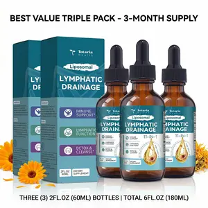 Totaria Liposomal Lymphatic Drainage Drops - 11 In 1 Organic Supplement with Burdock Root Echinacea Elderberry Calendula Cleavers Herb Dandelion Supports Lymphatic Health 2 FL.OZ Healthcare Natural