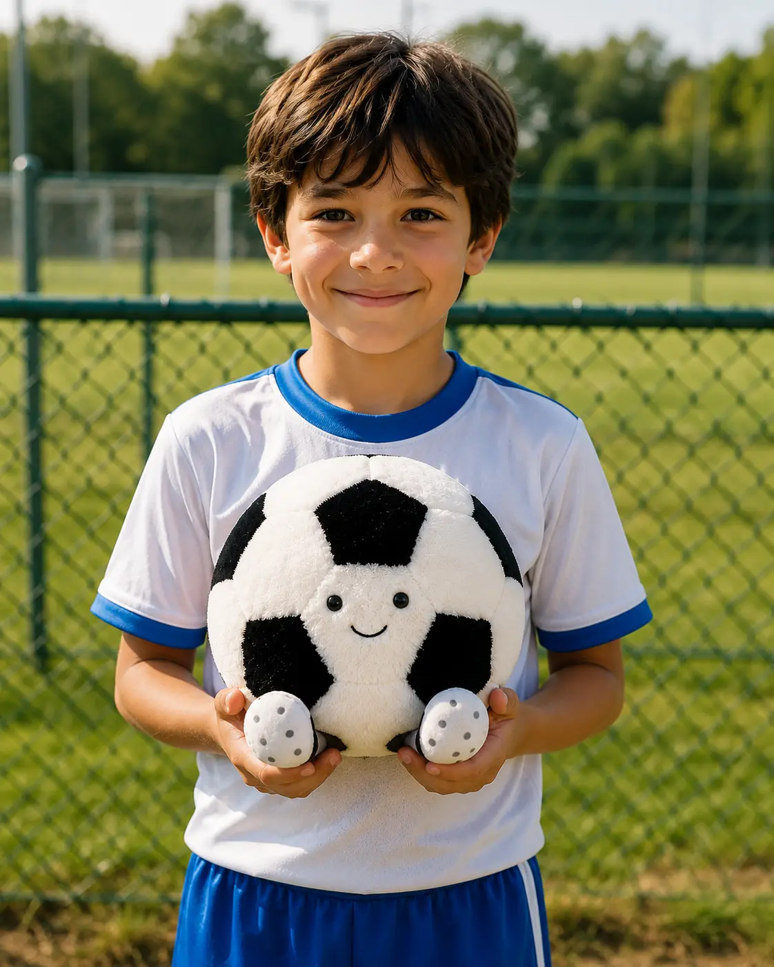 Soccer Ball Plush Toy, Ultra Soft Stuffed Football Pillow for Kids, Teens, Soccer Lovers & Collectors