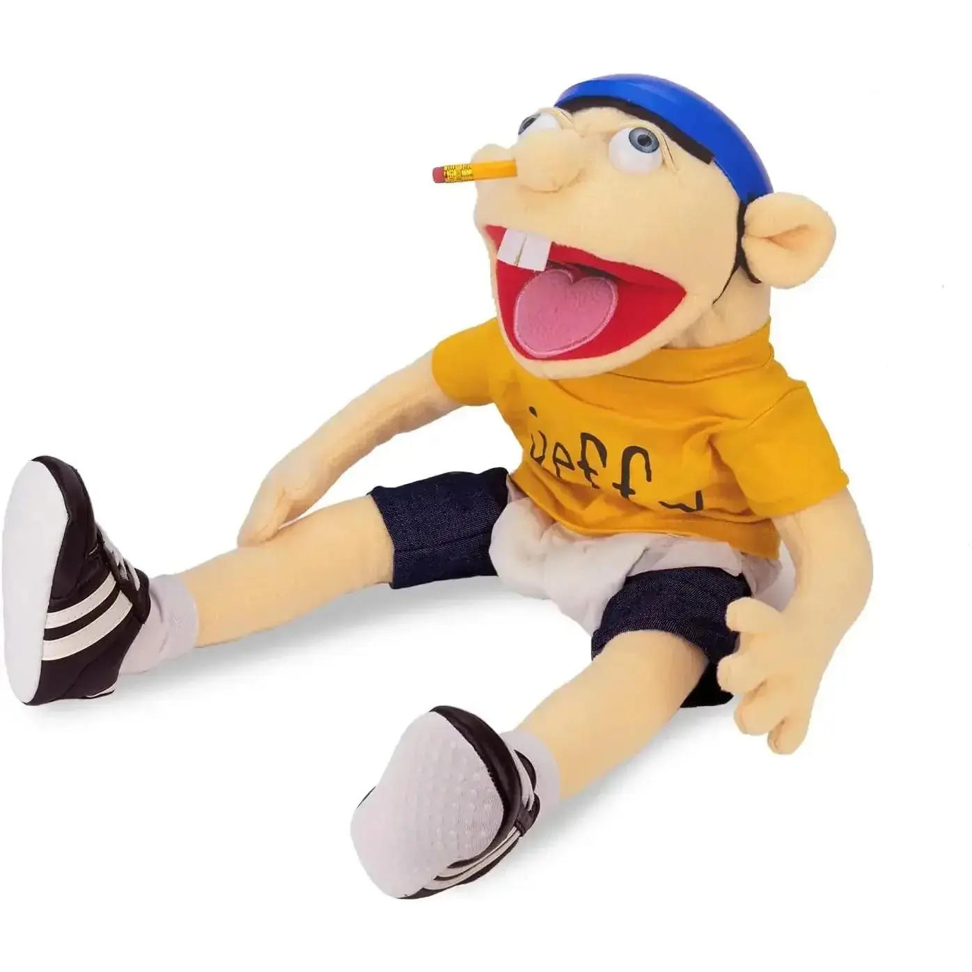 Jeffy Boy Cartoon Soft Plush Hand Puppet - 40/50/60cm, as Picture, Kids Party Props, Christmas Gift, Classic Novelty Toy for Children