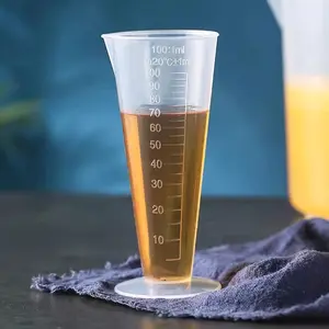 3pcs/set Conical Graduated Measuring Cups For Use In Laboratories And Research Facilities. Made Of PP Material, It Has Good Flexibility, Acid And Alkali Resistance, And Can Withstand High Temperatures Up To 100 Degrees Celsius.