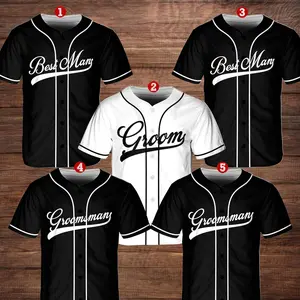 Customized Groom and Groomsmen Baseball Jersey, Personalized Best Man Jersey, Perfect for Engagements, Weddings, and Bachelor Parties