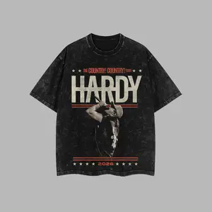 Hardy Country! Country! 2026 Tour Retro Unisex Acid Washed T-Shirt, Hardy 2026 Tour 100% Heavyweight Cotton Music Country Rock Shirt, Gift For Fan Menswear, Country rock Tour Shirt