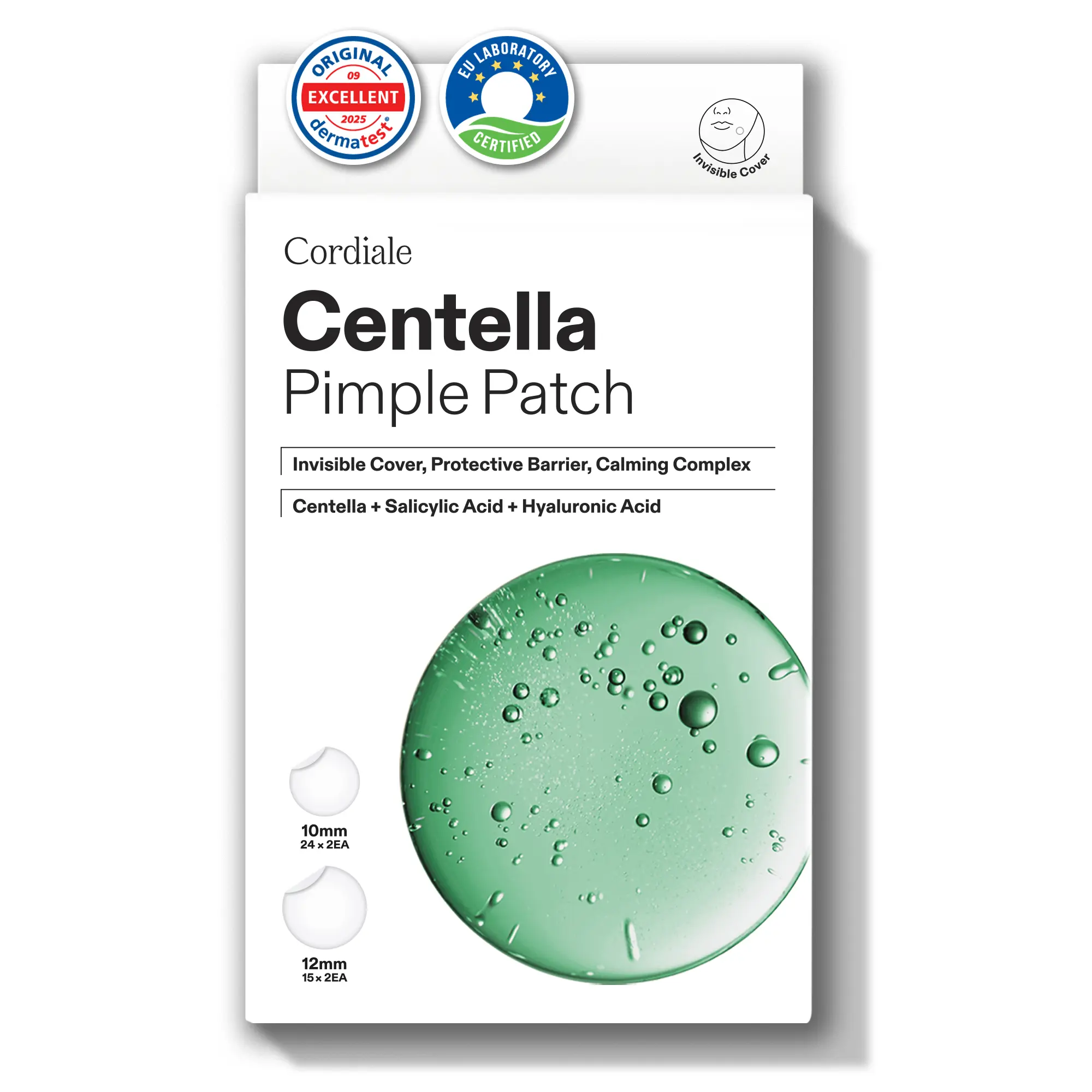 Cordiale Pimple Patches for Face, Hydrocolloid Acne Patches with  Salicylic & Hyaluronic Acid, Invisible Zit & Blemish Spot Stickers,  Korean Skin Care (78 Count, 2 Sizes)