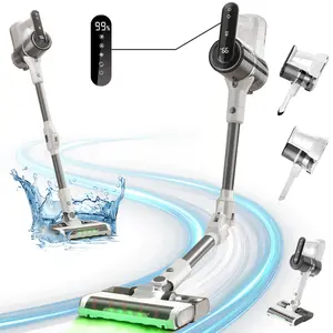 A wireless vacuum cleaner – a home-use 2-in-1 device that combines mopping (with a water tank) and suction.  It features a stand-up design, being lightweight yet powerful, and capable of long operating hours.  It delivers strong suction performance on car