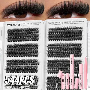 Super Dense Soft Lightweight Individual Eyelash Extensions, Reusable Natural Look, Natural Curl Lashes, Easy Application, Doll Style, 10-12mm Length, 0.10mm Thickness