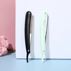 1Pcs Razor Manual Shaver for Men Barbershop Razor Stainless Steel Shank Is Easy To Use Safety Razor Straight Razors （No Blades Included）