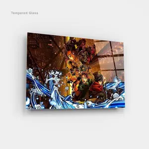 Demon Slayer Poster, Kimetsu No Yaiba Canvas Print, Anime Wall Art, Tanjiro Gift Idea, Japanese Action Poster, Otaku Room Decor