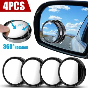 2 Pairs Car Blind Spot Mirror Car Mirror Blind Spot Vehicles Mirror Side Mirror Blind Spot Blind Spot Mirror for Side Mirror Blind Spot Mirrors Monitor Reversing Plastic