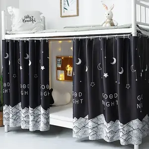 Privacy Bed Curtain for Bedroom, Star Pattern Room Divider, Lightweight Fabric, Home Decoration Curtain, Ideal for Home, Dormitory, Student Use