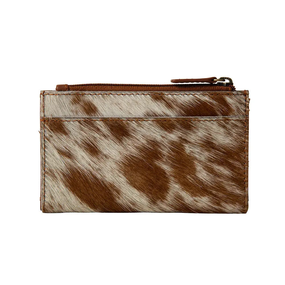 Women's Bailey Ray Hairon Cowhide Leather Credit Card Holder - Fashionable Wallet, Stylish Wallet