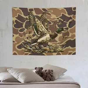 Camouflage Shot Caller Duck Hunting Tapestry Poster For Decorate Clubs Concerts Bars University Dormitories Living Rooms Bedroomsvalentine's wall decor flags