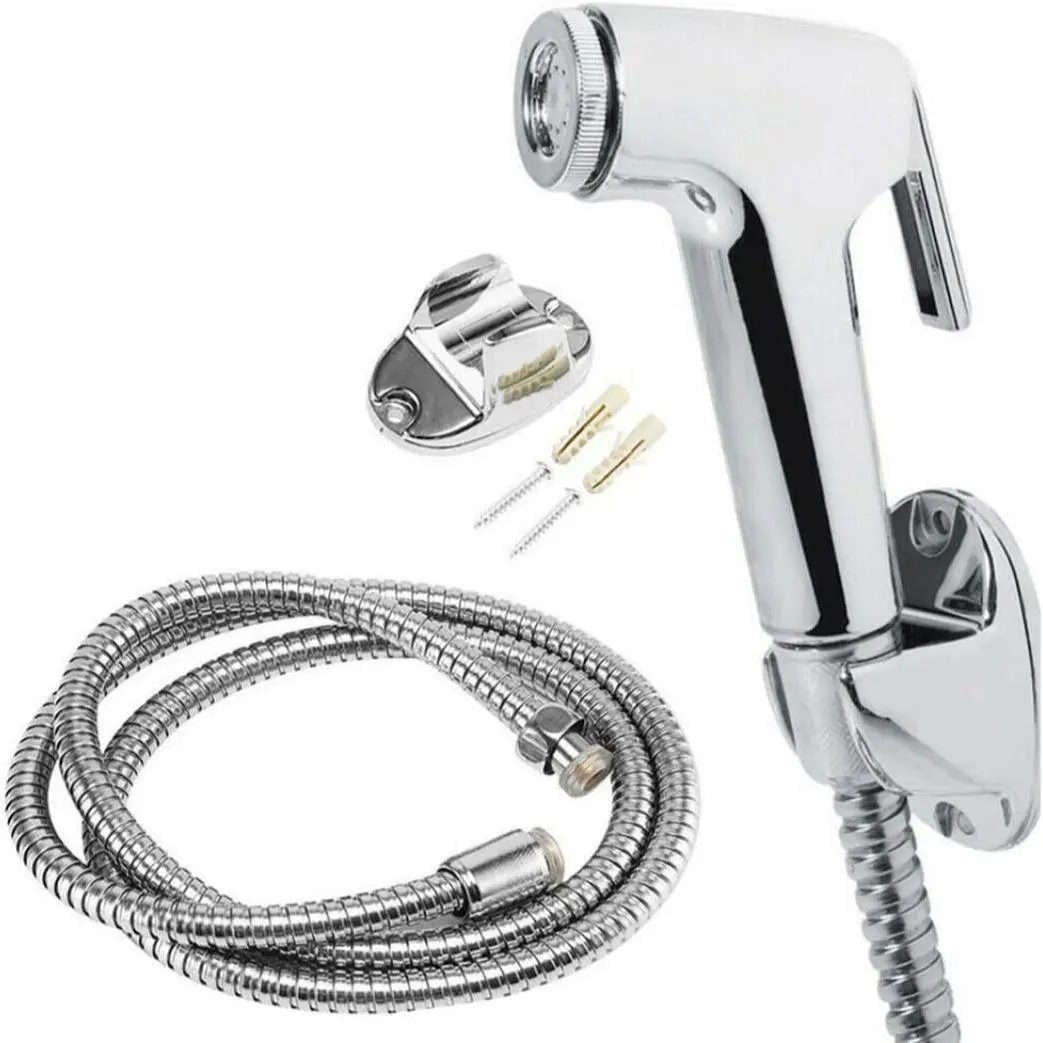 1 Piece Handheld Modern Bidet Sprayer Kit, Toilet Bidet Attachment, Toilet Sprayer with Hose & Base Holder Set, Bathroom Toilet Cleaning Supplies
