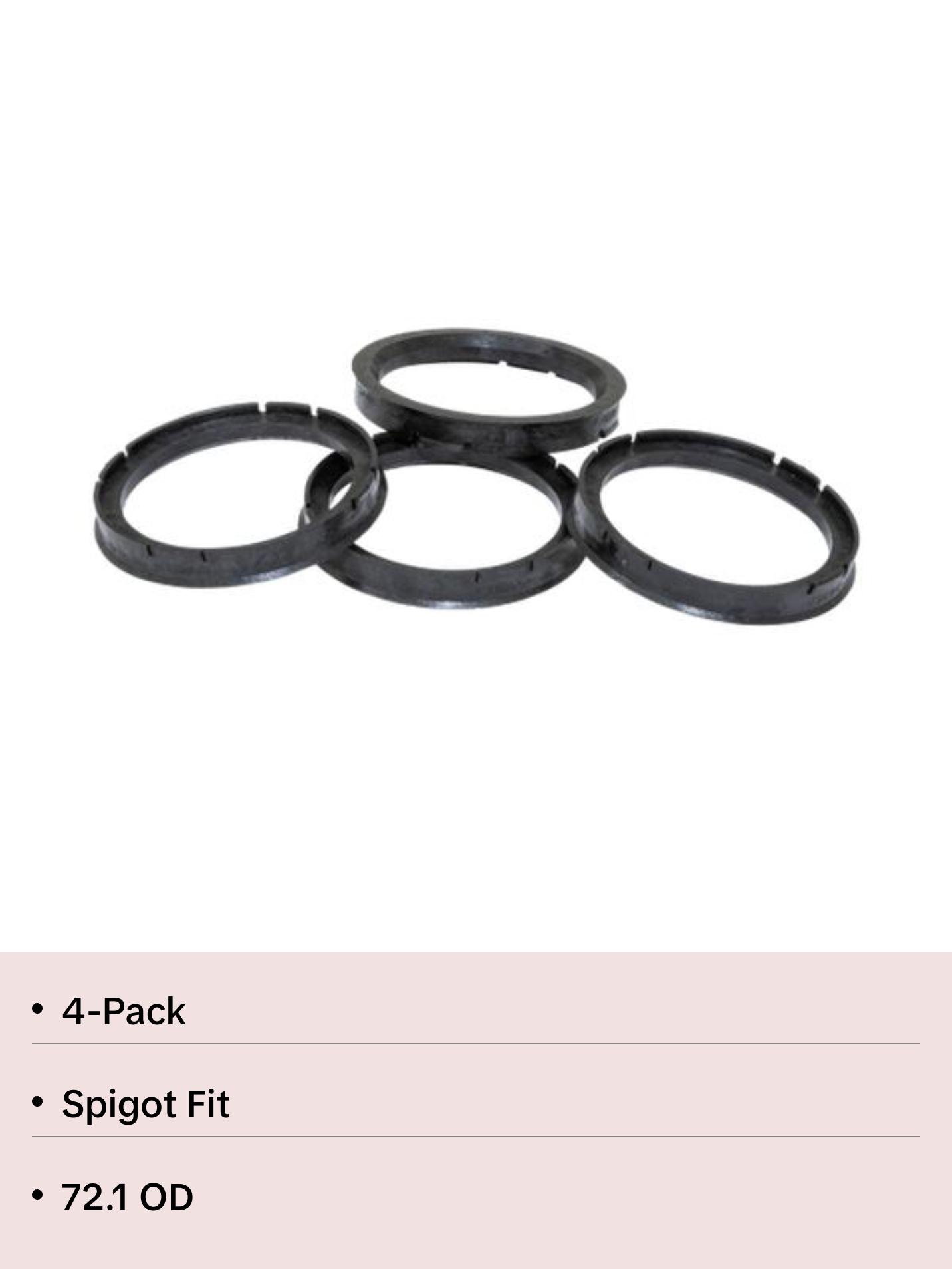 Gorilla Automotive - SPIGOT RING SET 72.1 OD-59.20 ID (4PK)