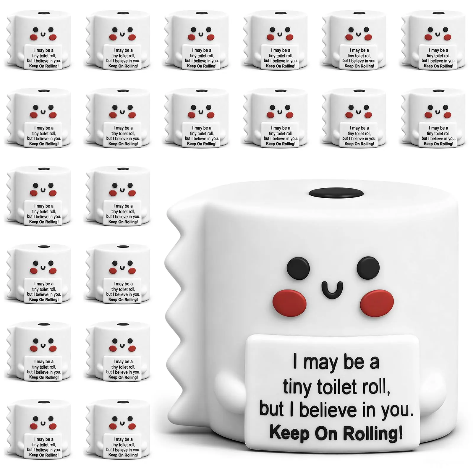 Gejoy Mini Toilet Paper Figures Tiny Sunflower Ornament with Motivational Quotes Positive Gifts Employee Appreciation Dumpster Fire Figurines Gift for Team Coworkers Students Friends Perfect for Birthday Party Back to School Gift
