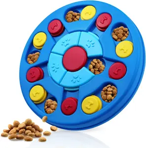 Dog Puzzle Toy Interactive Treat Dispenser, IQ Training & Mental Stimulation Feeder for Dogs and Cats, Slow Feeding Pet Toy, Mental Enrichment Toy
