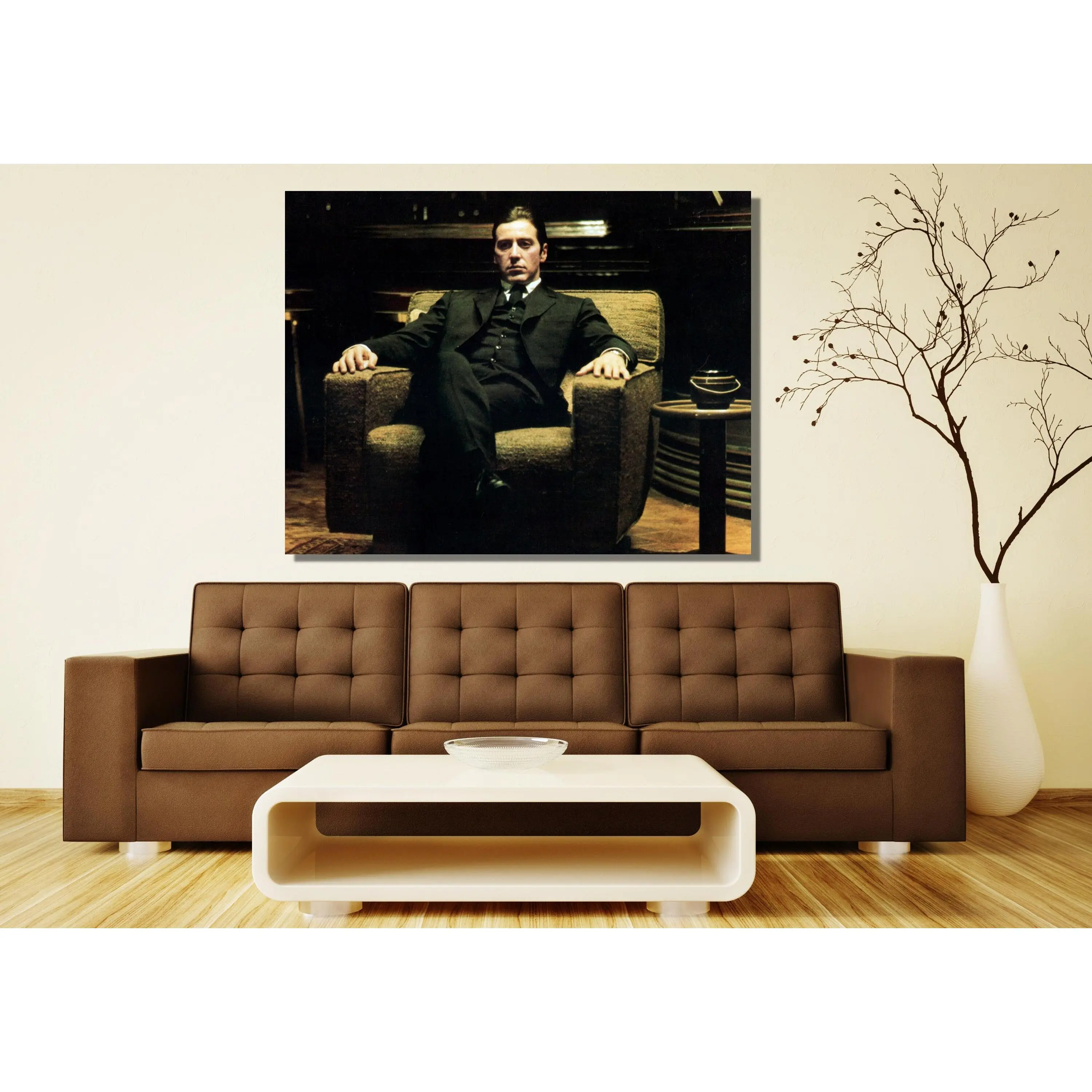 The GodFather Al Pacino Print on Paper, Gangsters Paper, Godfather Art, Large Paper Wall Decor, Famous Gansters, Ready to Hang, Gift For Him