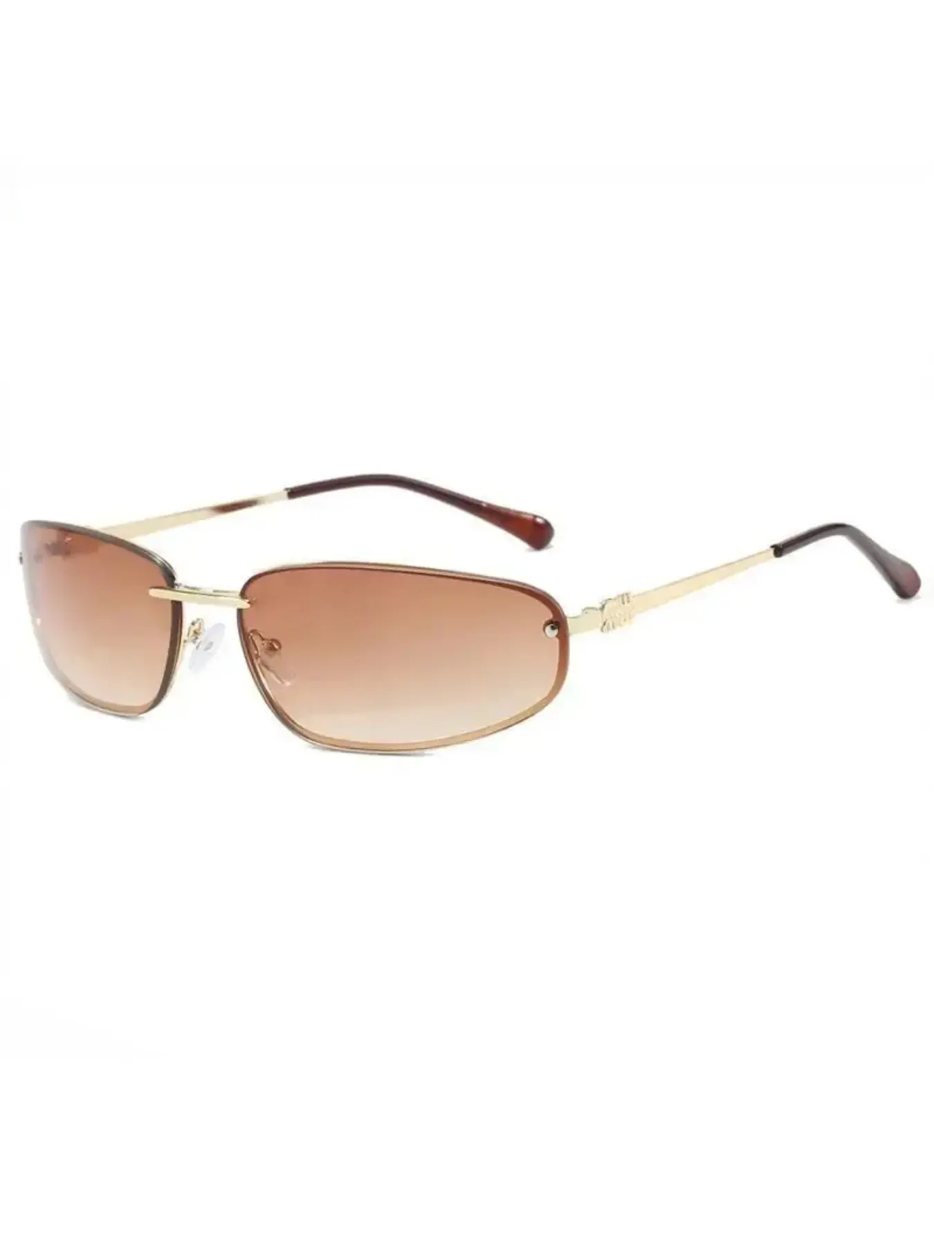 Women's Y2K Retro Frameless Oval Sunglasses Uv400 Protection Trendy Street Style Lightweight Design Summer Sunglasses Suitable for Daily Wear Travel Music Festivals Trendy Styling Sunglasses