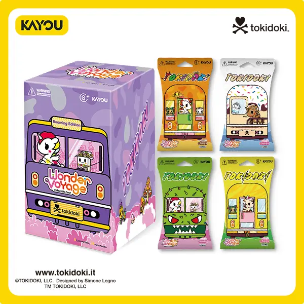 Tokidoki-Wonder Voyage Collectible Cards-Roaming Edition-NA-Series 1-One Box (12 Packs)