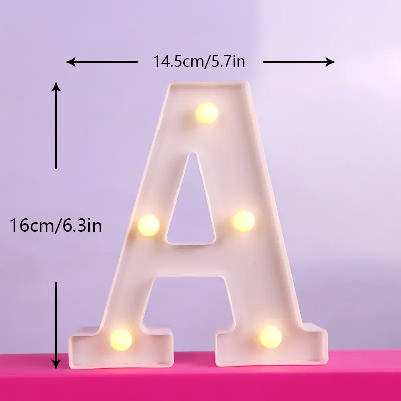 Light Up Letters, Led Letter Lights 26 Alphabet, Decorative Lighted Letter, Battery Powered Led Marquee Letters for Party, Bar, Night Light, Home Decor