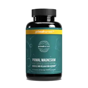 Primal Magnesium: A 3-in-1 Magnesium Complex with 310 mg of Magnesium Citrate, Malate, and Glycinate and 8mg Zinc.