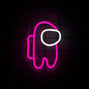 Alien Neon Sign Lights Astronaut with USB for Kid's Room Bedroom Bar Restaurant Game Room Christmas Valentine's Day Birthday Party Gift Creative LED Lighting Decorative Light LED Art Decoration Light