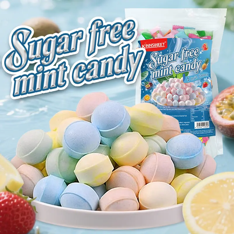 KISSMINT Natural Peppermint Flavor Sugar-Free Chewing Gum - 225 Pcs, Gluten-Free, Diabetic-Friendly, Caffeine-Infused, Fruit-Enhanced, Cupboard-Storable Fresh Breath Snack for Workouts (TikTok Viral, Bubbaloo-Inspired)