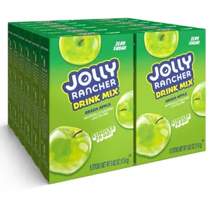 Jolly Rancher Singles To Go Powdered Drink Mix, Green Apple, 72 Total Servings, Sugar-Free Drink Powder, Just Add Water, 0.62 Ounce (Pack of 12)