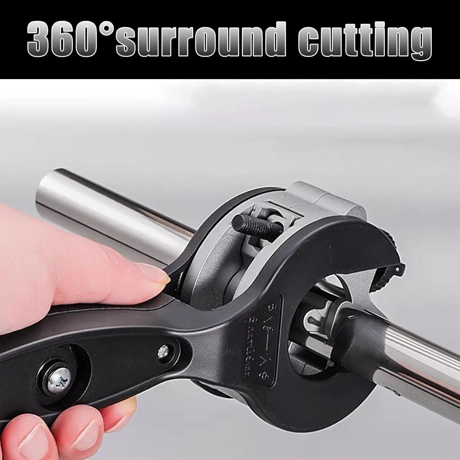 Ratcheting Tubing Cutter, 2025 New Upgrade Ratcheting Tubing Cutter Tool, 2 In 1 Tube Cutter, Ratcheting Pvc Cutter For Cutting 1/4" To 7/8" Copper, Pvc, Soft Metals (Black)