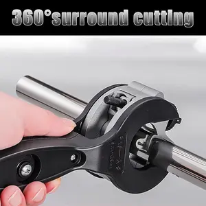 Ratcheting Tubing Cutter, 2025 New Upgrade Ratcheting Tubing Cutter Tool, 2 In 1 Tube Cutter, Ratcheting Pvc Cutter For Cutting 1/4" To 7/8" Copper, Pvc, Soft Metals (Black)