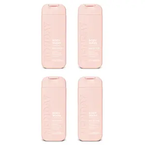 MONDAY Haircare Body Wash Moisture Travel Pack 90ML (4 Pack) Hyaluronic Acid, Shea Butter, Coconut Oil & Grapefruit Extract, Hydrate & Replenish Skin