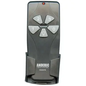 Anderic FAN53TB (315 MHz) Replacement Ceiling Fan Remote Control | FAN53T, FAN-53T | Black
