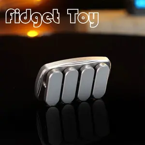 Titanium Alloy Fidget Toy, 4 Piano Key Magnetic Buttons, Stress Relief Finger Toy, Relaxing Desk Accessory, Stress Relieving Accessory, Perfect Gift Idea