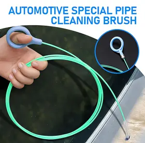 Car Sunroof Drain Clog Remover Flexible Car Sunroof Drain Cleaning Tool for Unclogging Hose Tube Long Nylon Brush for Windshield Wiper Tank Door